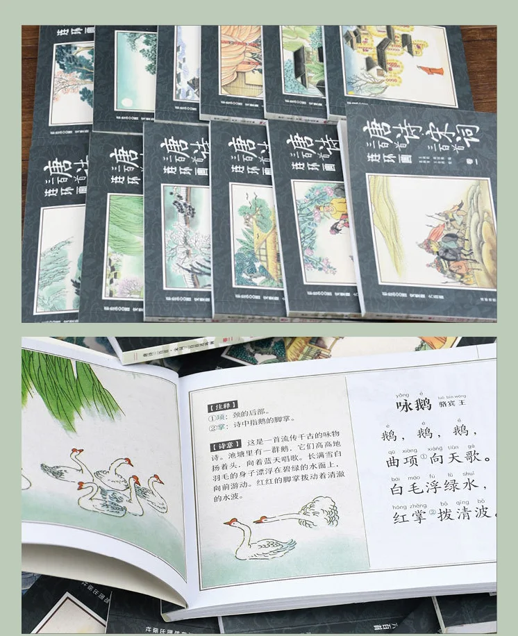 Tang Poem Song Jambic Cerse Chinese Colored Books With Audio Reading For Children Kids Baby Early Education Age 3 to 10 Gifts
Tang Poem Song Jambic Cerse Chinese Colored Books With Audio Reading For Children Kids Baby Early Education Age 3 to 10 Gifts