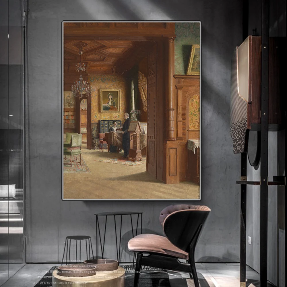 Canvas Oil Painting Friedrich Von Amerling"Carl Probst With His Wife Gisela At The Piano"Western Art Decor Poster Wall Aesthetic
Canvas Oil Painting Friedrich Von Amerling"Carl Probst With His Wife Gisela At The Piano"Western Art Decor Poster Wall Aesthetic