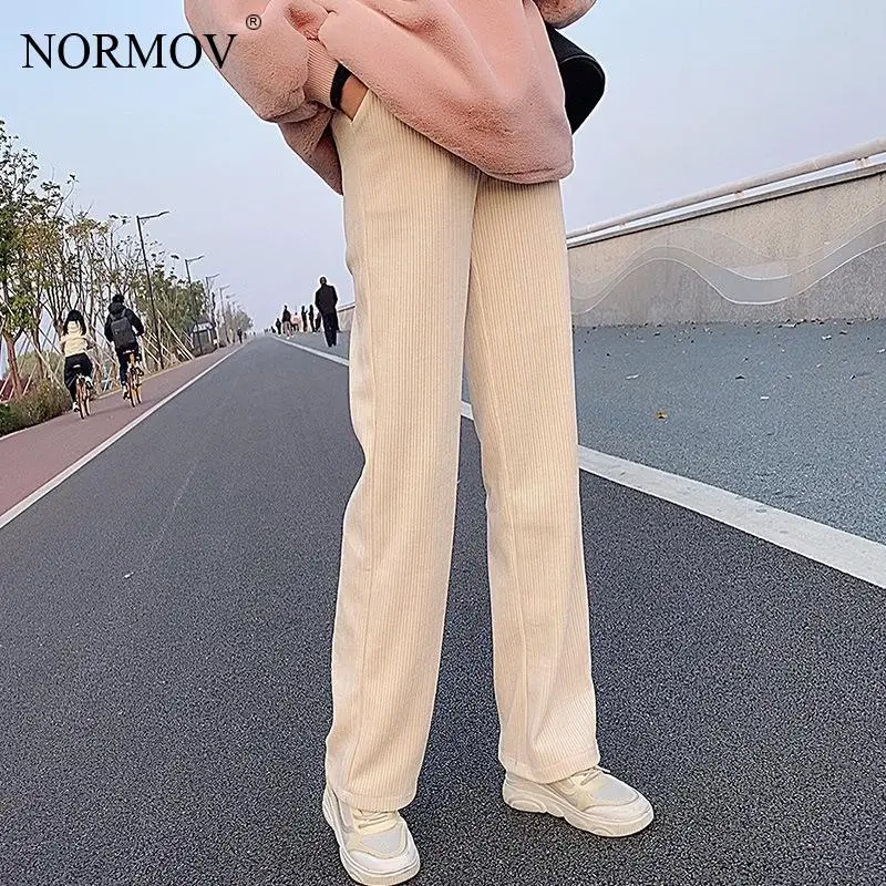 NORMOV Women Plus Velvet Pants Autumn Winter Loose Wide Leg Trousers Corduroy High Waist Vintage Korean Warm Pants Streetwear
NORMOV Women Plus Velvet Pants Autumn Winter Loose Wide Leg Trousers Corduroy High Waist Vintage Korean Warm Pants Streetwear