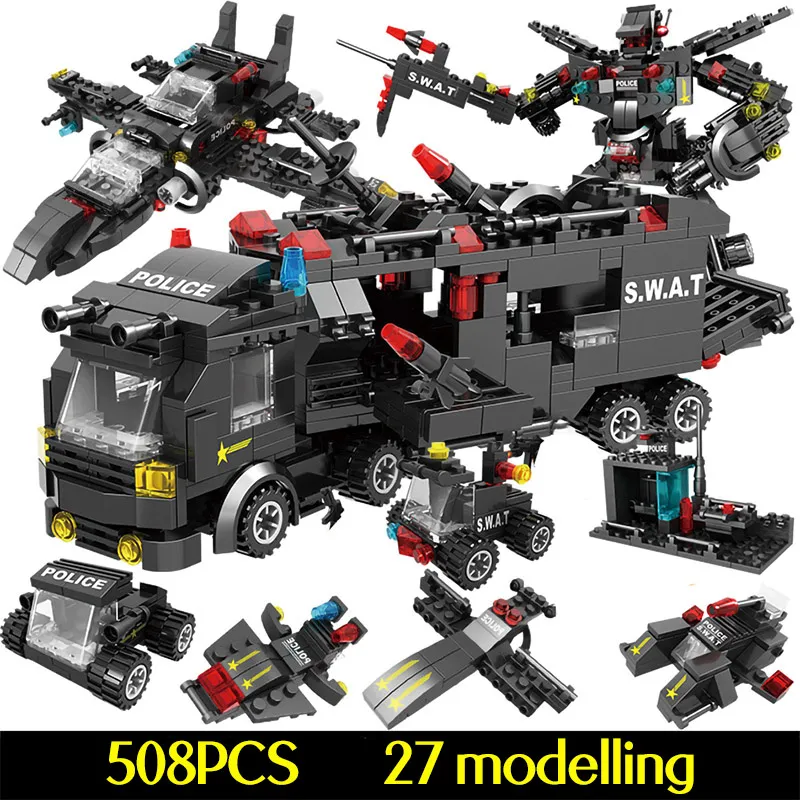 715pcs Police Station, Building Blocks For City SWAT Team Truck House Blocks Technic Toy For Children
715pcs Police Station, Building Blocks For City SWAT Team Truck House Blocks Technic Toy For Children