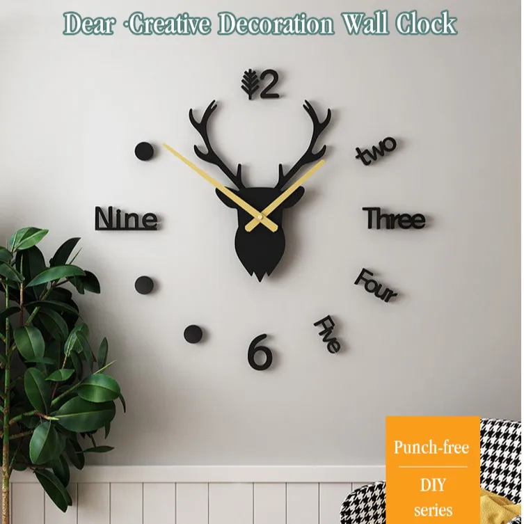 Hot Sale Free Punch Diy Wall Clock Nordic Creative Modern Minimalist Living Room Home Clock
Hot Sale Free Punch Diy Wall Clock Nordic Creative Modern Minimalist Living Room Home Clock