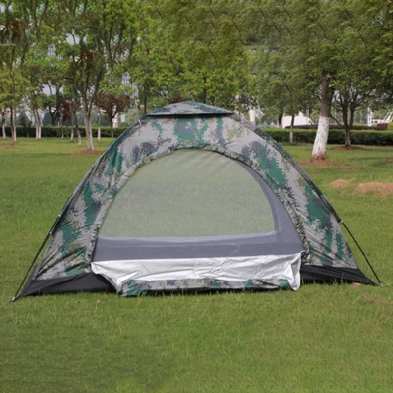 Waterproof Camping Tent Polyester Fabric Single Layer Tent for Outdoor Travel Hiking 
Waterproof Camping Tent Polyester Fabric Single Layer Tent for Outdoor Travel Hiking