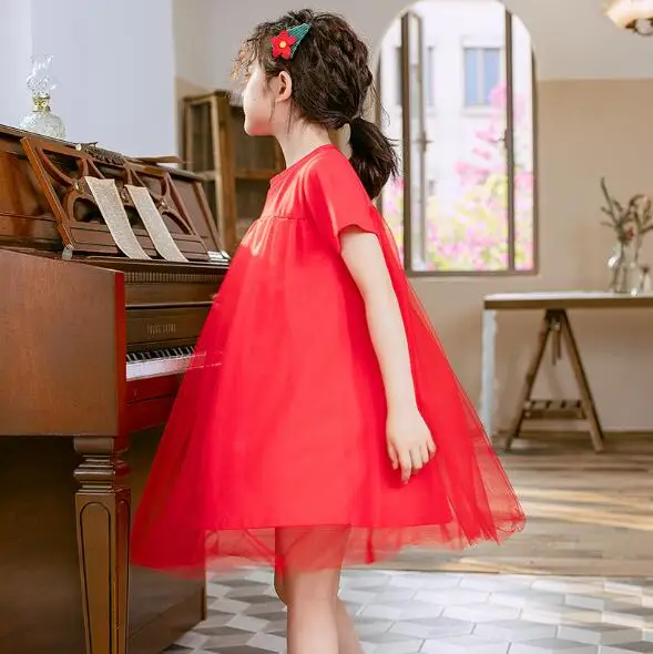 Girls Red Dress 2020 Big Children Girl Summer Cotton Patchwork Mesh Princess Party Dress Kids Cute Ball Gown Dress Girls Dresses 
Girls Red Dress 2020 Big Children Girl Summer Cotton Patchwork Mesh Princess Party Dress Kids Cute Ball Gown Dress Girls Dresses