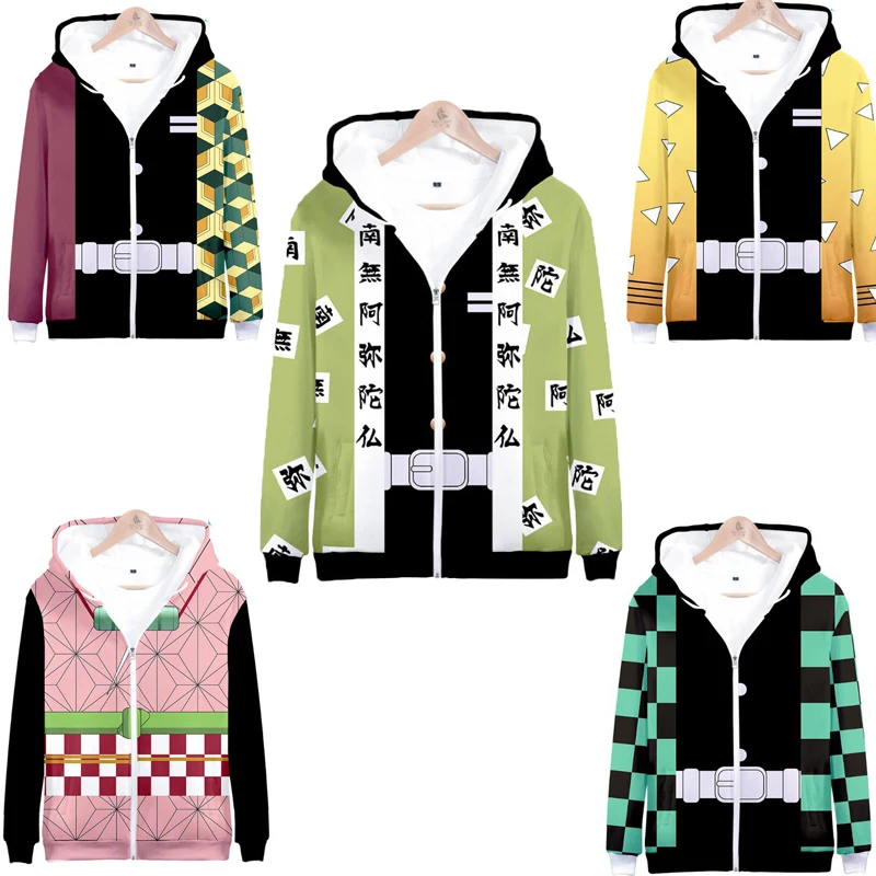 Anime Demon Slayer: Kimetsu No Yaiba Zipper Jacket Men Hooded Sweatshirt Kamado Tanjirou Zenitsu Agatsuma Nezuko Cosplay Costume
Anime Demon Slayer: Kimetsu No Yaiba Zipper Jacket Men Hooded Sweatshirt Kamado Tanjirou Zenitsu Agatsuma Nezuko Cosplay Costume