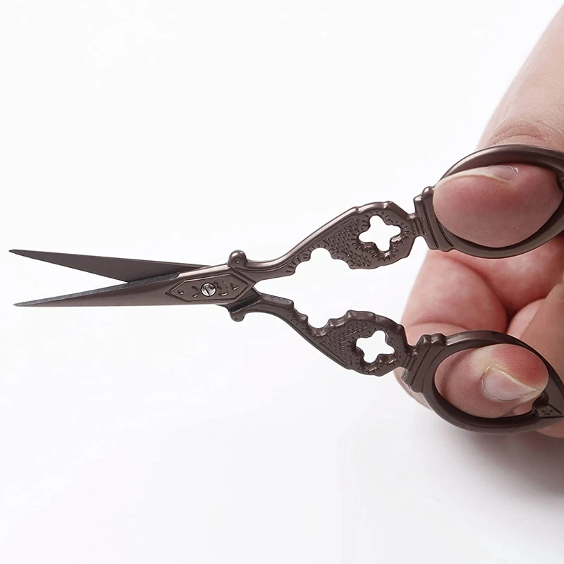 5 Pcs Retro Vintage Beautiful Style Sewing Scissors for Embroidery, Sewing, Craft, Art Work & Everyday Use
5 Pcs Retro Vintage Beautiful Style Sewing Scissors for Embroidery, Sewing, Craft, Art Work & Everyday Use