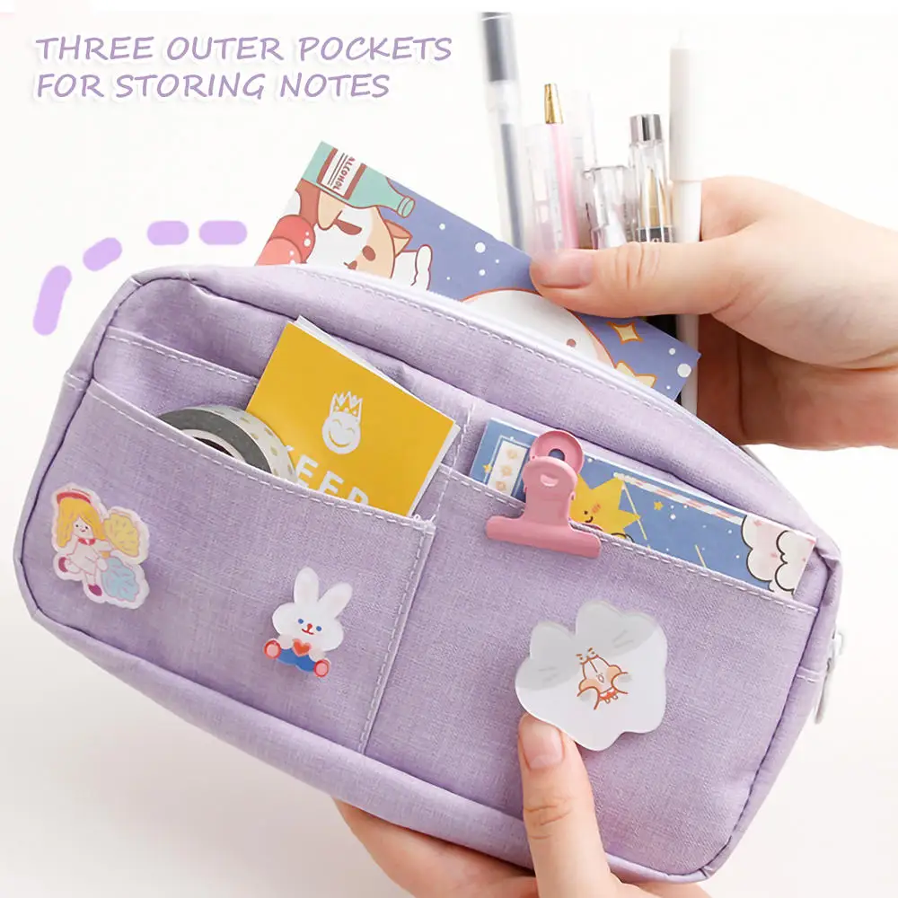 Чехол для карандашей большой емкости с 3 Симпатичный значок, 1 шт.
Чехол для карандашей большой емкости с 3 Симпатичный значок, 1 шт.