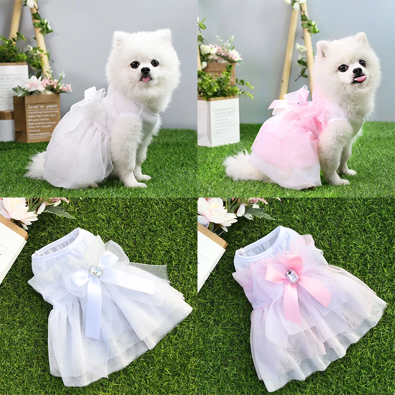 Dog Bowknot Wedding Dress Pet Spring Summer Clothes Princess Dress Romantic Pet Wedding Skirt For Teddy Chihuahua Clothing
Dog Bowknot Wedding Dress Pet Spring Summer Clothes Princess Dress Romantic Pet Wedding Skirt For Teddy Chihuahua Clothing