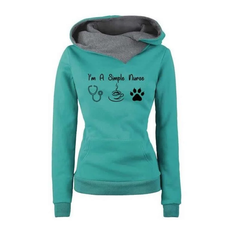 I Am A Simple Nurse Letters Print Hoodies For Women Autumn Winter Loose Lapel Hoodies Cute With Pockets Pullovers Sweatshirts
I Am A Simple Nurse Letters Print Hoodies For Women Autumn Winter Loose Lapel Hoodies Cute With Pockets Pullovers Sweatshirts
