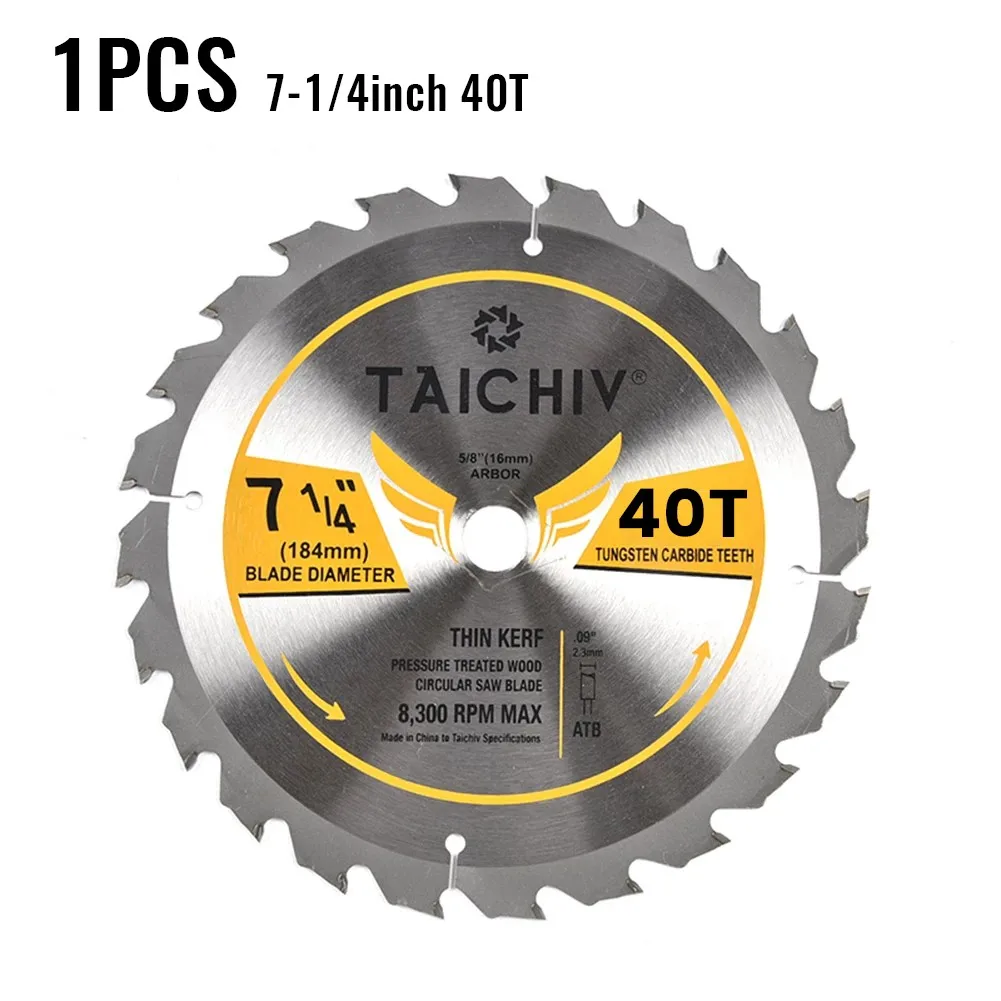 7-1/4-Inch 40T Framing Carbide Thin Kerf Circular Saw Blade Cutter Woodworking Head YG6 Base 50 Steel Cutting Saw Blade With Tee
7-1/4-Inch 40T Framing Carbide Thin Kerf Circular Saw Blade Cutter Woodworking Head YG6 Base 50 Steel Cutting Saw Blade With Tee