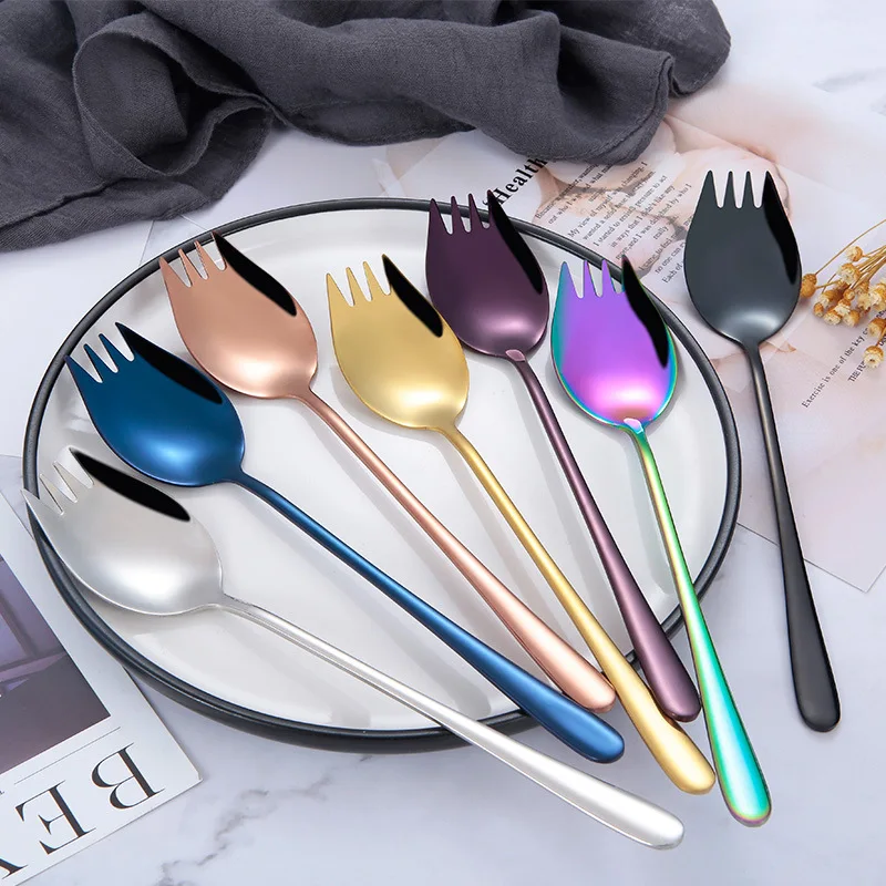 5Pc Fruit Salad Fork Spoon Creative Stainless Steel Colorful Dessert Cake Spoons Multi-Function Tableware Kitchen Accessories
5Pc Fruit Salad Fork Spoon Creative Stainless Steel Colorful Dessert Cake Spoons Multi-Function Tableware Kitchen Accessories