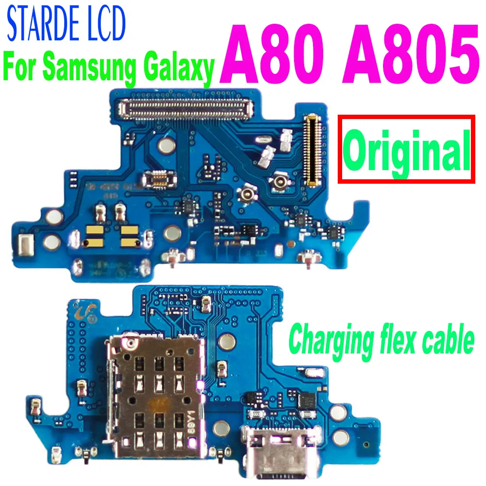 

USB Charging Port Connector Board Parts Flex Cable With Microphone Mic For Samsung Galaxy A80 A805 A805F A805 A805F/DS