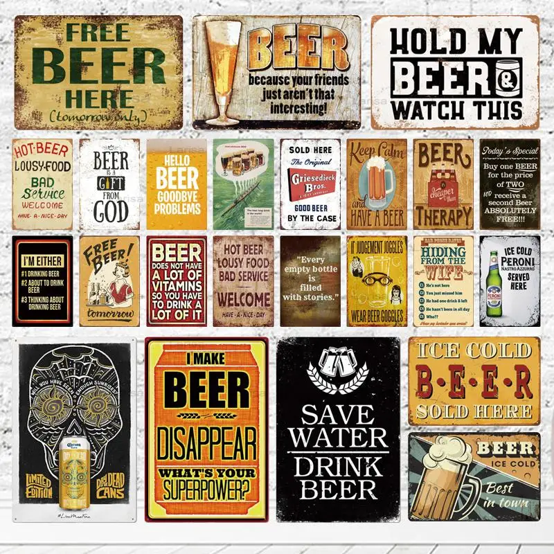Free Beer Here Metal Plaque Bar Sign Vintage Metal Tin Poster Sign Retro Tinplate Metal Sign Kitchen Home Room Decor Door Plate
Free Beer Here Metal Plaque Bar Sign Vintage Metal Tin Poster Sign Retro Tinplate Metal Sign Kitchen Home Room Decor Door Plate
