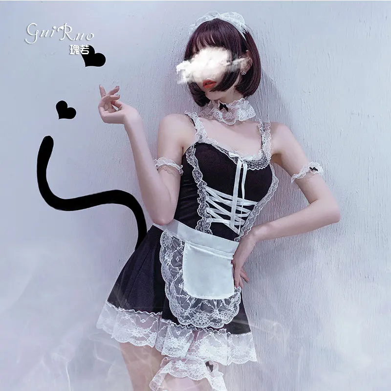 Sexy Costumes Cosplay Maid Uniform Role playing Edge Deep V Exposure Babydoll Nightgown French apron maid Lolita Dropship
Sexy Costumes Cosplay Maid Uniform Role playing Edge Deep V Exposure Babydoll Nightgown French apron maid Lolita Dropship