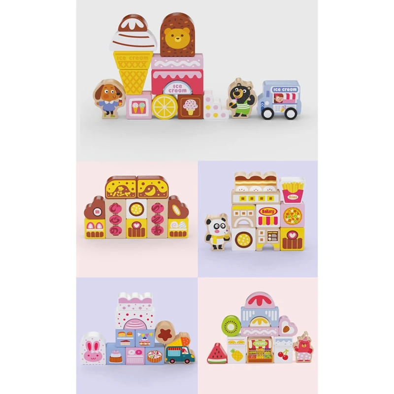 Children Wooden Toys Ice Cream Animal Scenes Geometric Shape Assembled Building Blocks Early Educational Toys for Kids
Children Wooden Toys Ice Cream Animal Scenes Geometric Shape Assembled Building Blocks Early Educational Toys for Kids
