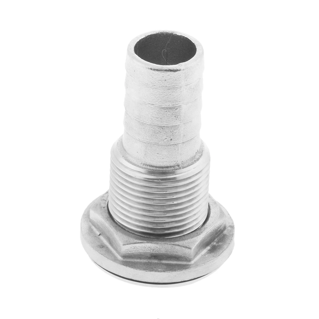 316 Stainless Steel Straight Thru-Hulls for Hose, 3/4 inch Threaded Hose Barb Drain
316 Stainless Steel Straight Thru-Hulls for Hose, 3/4 inch Threaded Hose Barb Drain