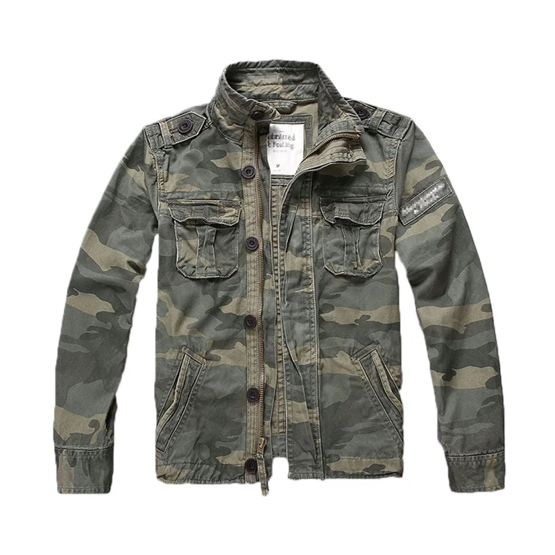 Winter Autumn Fashion American Military Style Camouflage Multi Pockets Vintage Cargo Coat Large Size Stand Collar Outerwear Male 
Winter Autumn Fashion American Military Style Camouflage Multi Pockets Vintage Cargo Coat Large Size Stand Collar Outerwear Male
