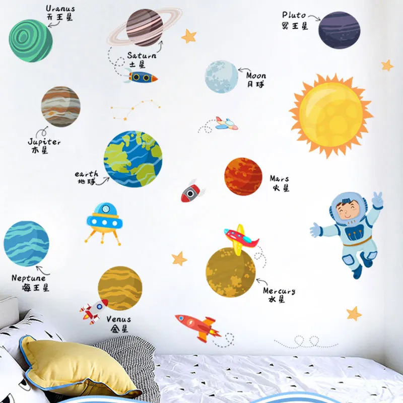 Astronaut Space Planet Wall Stickers Children's Enlightenment Posters Wall Pictures for Living Room Baby Room Wall Decoration
Astronaut Space Planet Wall Stickers Children's Enlightenment Posters Wall Pictures for Living Room Baby Room Wall Decoration