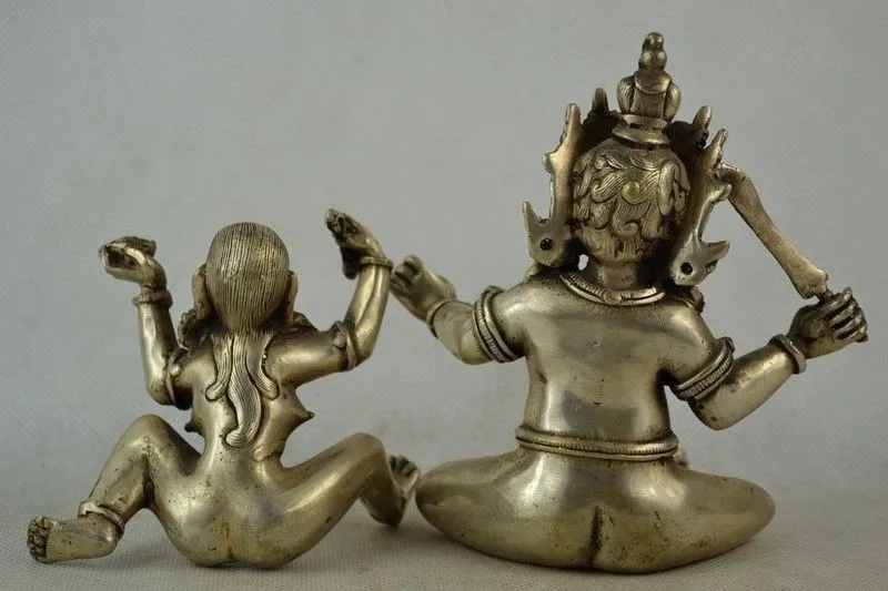 decoration white Copper silver factory outlets Elaborate Chinese Old Decorated Handwork Tibetan Silver Make Love Buddha Statue 
decoration white Copper silver factory outlets Elaborate Chinese Old Decorated Handwork Tibetan Silver Make Love Buddha Statue