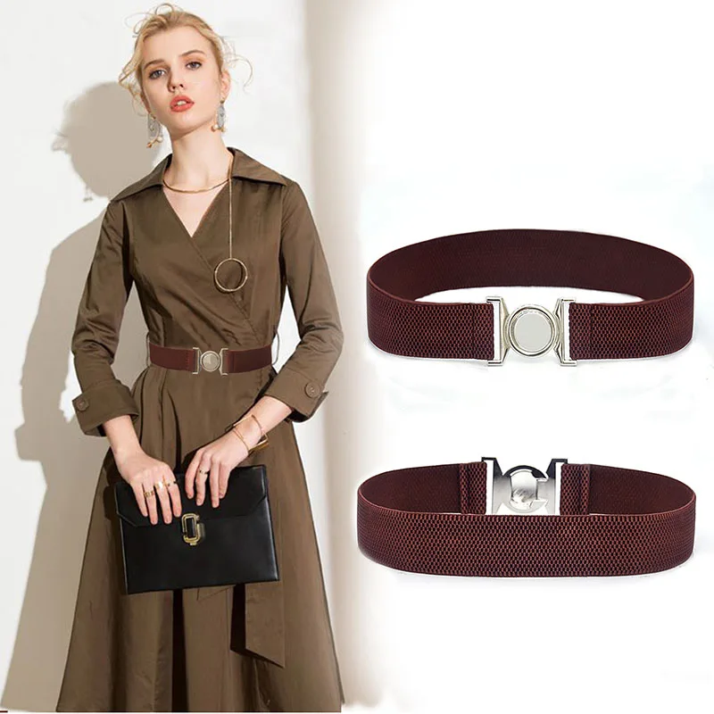 Fashion Women Belts Simple Silver Buckle Solid Color Waistband Thin Elastic Waist Belt Female Dress Apparel Accessories
Fashion Women Belts Simple Silver Buckle Solid Color Waistband Thin Elastic Waist Belt Female Dress Apparel Accessories