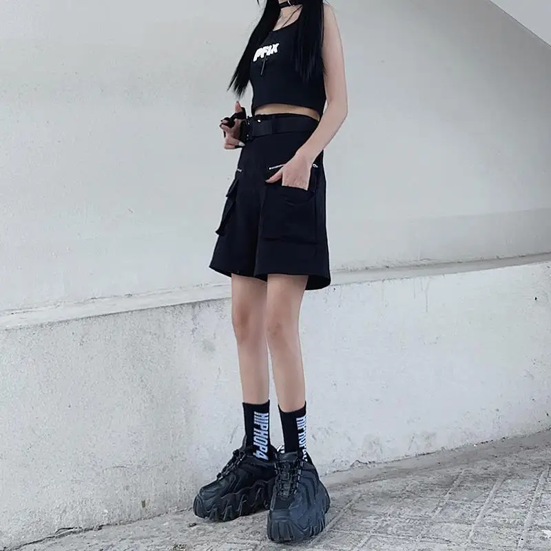 Gother Trousers Women Fashion 2021 Black Splice Straight Hip Hop Streetwear Spring High Waist Women Clothing
Gother Trousers Women Fashion 2021 Black Splice Straight Hip Hop Streetwear Spring High Waist Women Clothing