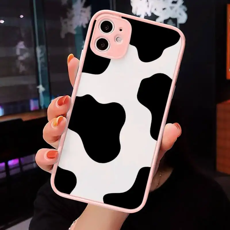 cow skin print Phone Case For iPhone 12 11 Mini Pro XR XS Max 7 8 Plus X Matte transparent Pink Back Cover
cow skin print Phone Case For iPhone 12 11 Mini Pro XR XS Max 7 8 Plus X Matte transparent Pink Back Cover