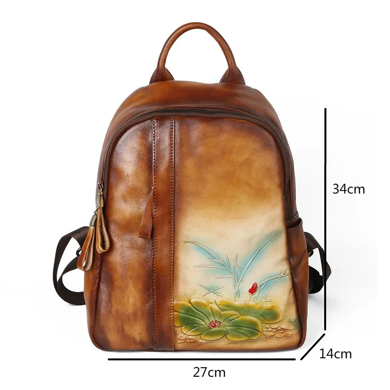 YourSeason Genuine Leather Female Vintage Backpack 2021 Handmade Cowhide Large Capacity Girls Embossing Travel Bags
YourSeason Genuine Leather Female Vintage Backpack 2021 Handmade Cowhide Large Capacity Girls Embossing Travel Bags