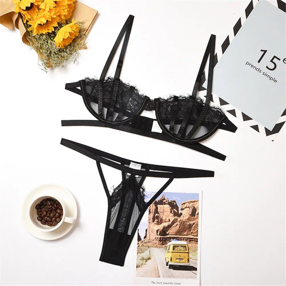 2020 Women's Lingerie Set Sexy Lace Mesh Hollow Out Bra and Panty Two-piece Suit for Honeymoon Wedding Nights Sexy Outfits
2020 Women's Lingerie Set Sexy Lace Mesh Hollow Out Bra and Panty Two-piece Suit for Honeymoon Wedding Nights Sexy Outfits