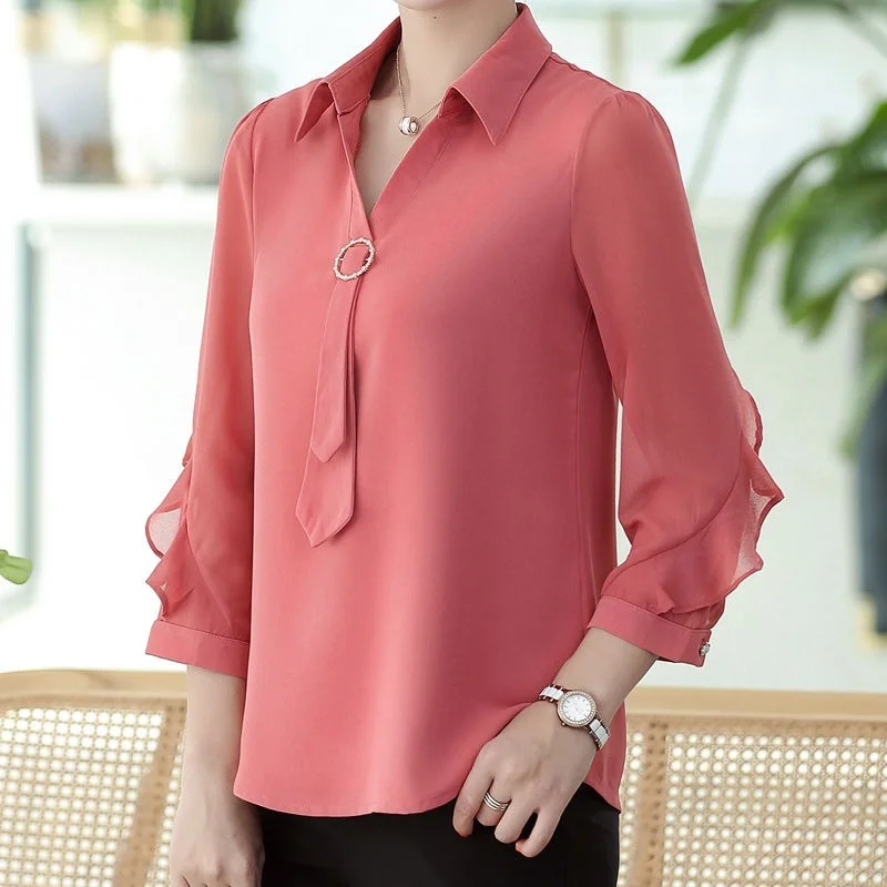 Fashion Womens Tops and Blouses Plus Size Chiffon Blouse Shirt Turndown Collar Casual Solid Long Sleeve Women Shirts Blusas Y49
Fashion Womens Tops and Blouses Plus Size Chiffon Blouse Shirt Turndown Collar Casual Solid Long Sleeve Women Shirts Blusas Y49