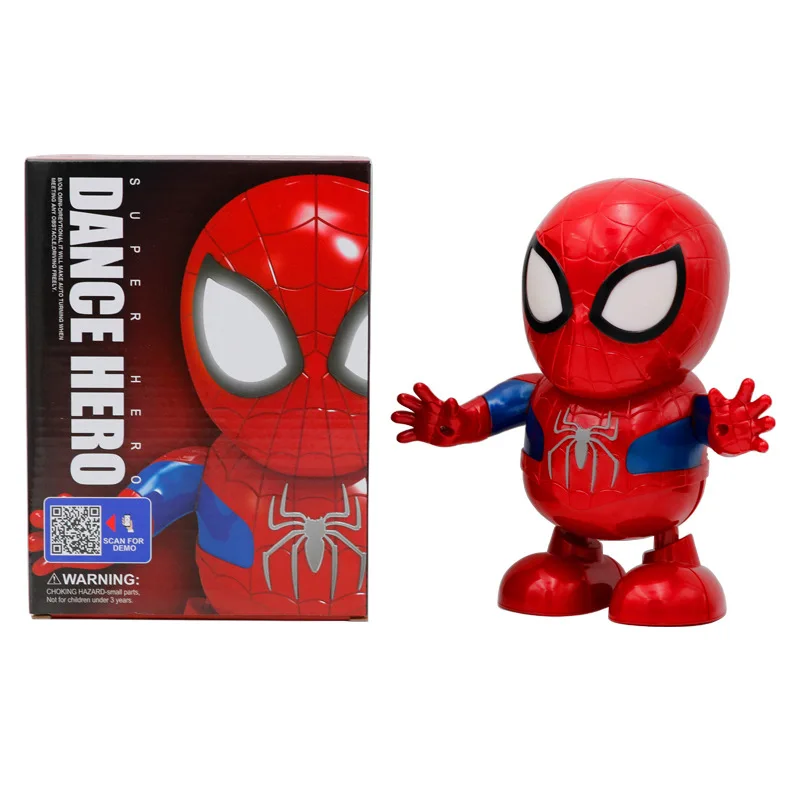 Новый дизайн в стиле Мстителей Super hero Человек паук танец фигуркы игрушки с Led