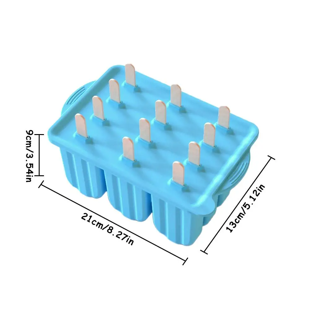 Ice Cream Mold Popsicle Mould with Cover Silicone Ice Pop Mold with 50 Wooden Bars for Summer Kitchen DIY Icy Cookies
Ice Cream Mold Popsicle Mould with Cover Silicone Ice Pop Mold with 50 Wooden Bars for Summer Kitchen DIY Icy Cookies