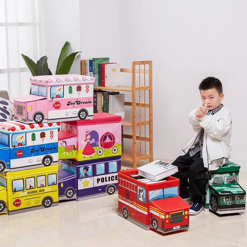 Folding Storage Box With Lid Non-Woven Storage Basket Cartoon Truck Pattern Kids Toy Clothes Sundries Multi-Function Organizer
Folding Storage Box With Lid Non-Woven Storage Basket Cartoon Truck Pattern Kids Toy Clothes Sundries Multi-Function Organizer