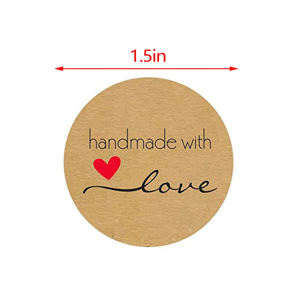 Round "Handmade With Love" Baking Sticker Kraft Paper Stickers Seal Labels Roll Sticker For Package Decorate Handmade Sticker
Round "Handmade With Love" Baking Sticker Kraft Paper Stickers Seal Labels Roll Sticker For Package Decorate Handmade Sticker