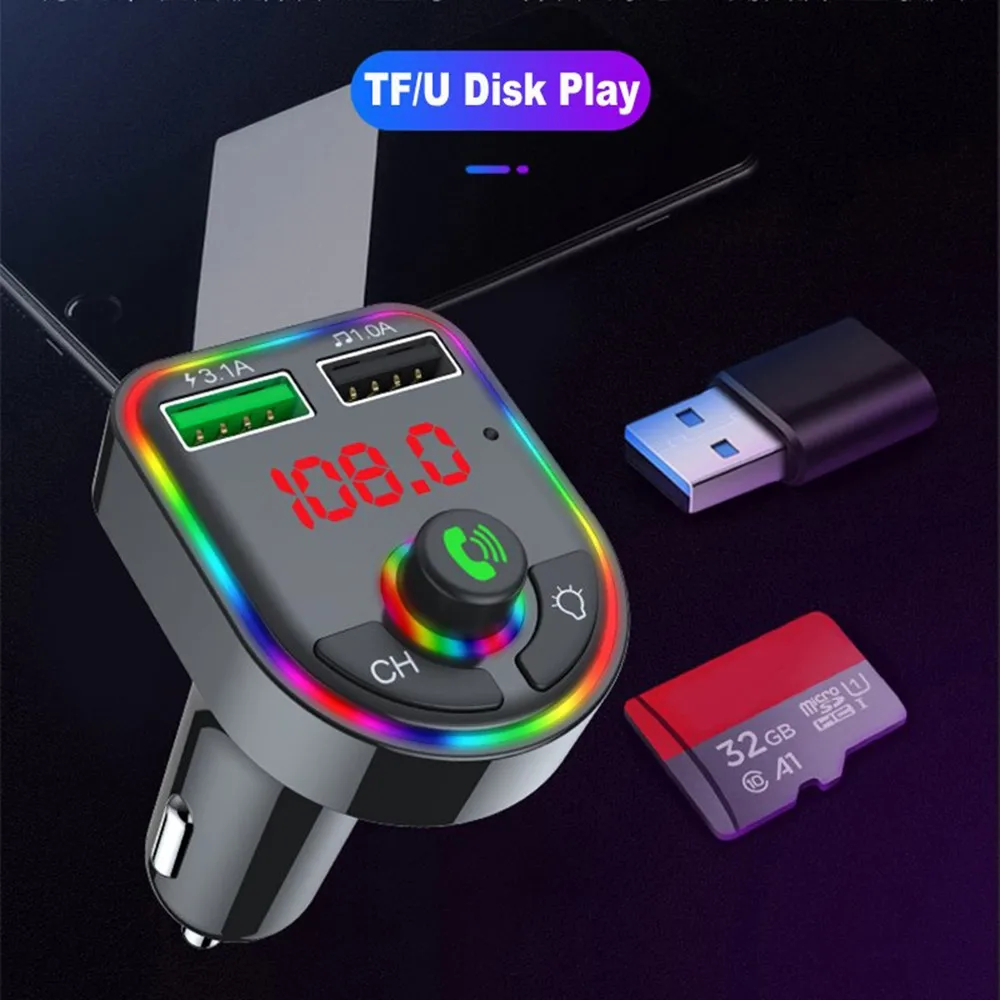1pc Car Bluetooth Kit MP3 Music Player Double USB Charger Ambient Light Wireless Handsfree Bluetooth FM Player Accessories
1pc Car Bluetooth Kit MP3 Music Player Double USB Charger Ambient Light Wireless Handsfree Bluetooth FM Player Accessories