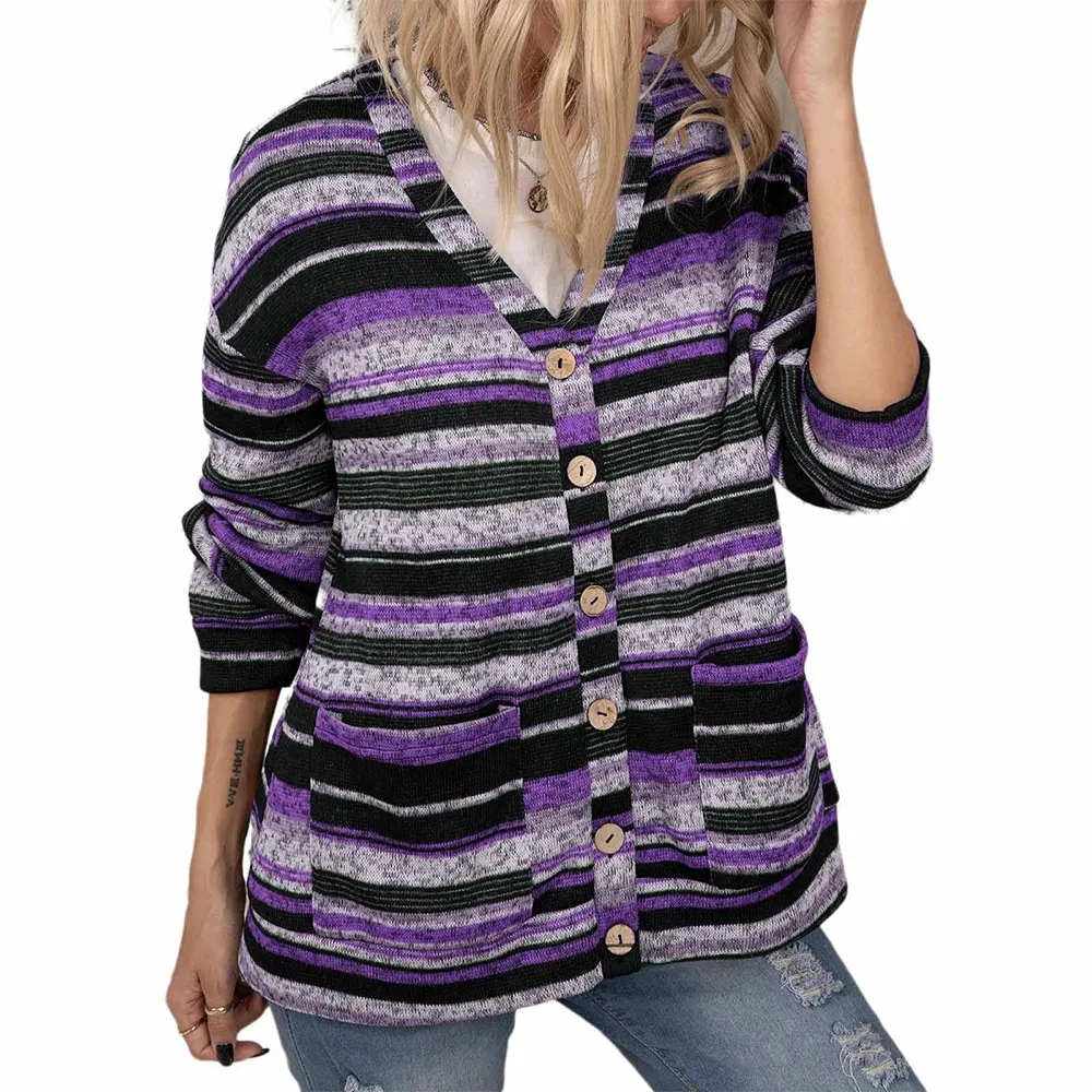 Oversize Women Simplicity Elegant Warm Slim Striped Long Sleeve V-Neck Button Cardigan Casual Knitwear Sweater Coat Jacket Top
Oversize Women Simplicity Elegant Warm Slim Striped Long Sleeve V-Neck Button Cardigan Casual Knitwear Sweater Coat Jacket Top