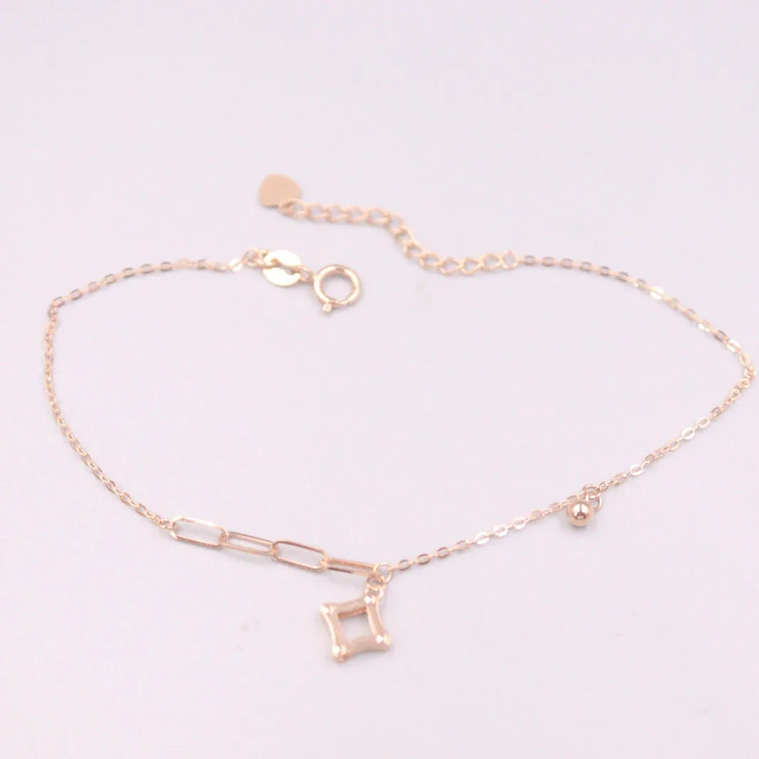 Au750 Real 18K Rose Gold Bracelet Woman's 1.0mm O-link Chain Rolo Gold Square Charms Bracelet Female's Link 6.7''L Gift /1.1g
Au750 Real 18K Rose Gold Bracelet Woman's 1.0mm O-link Chain Rolo Gold Square Charms Bracelet Female's Link 6.7''L Gift /1.1g