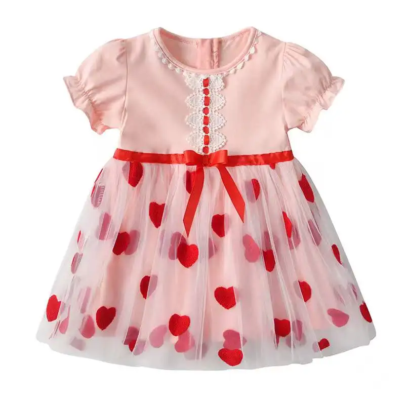 New Designs Toddler Kids Girls Pink Dress Summer Short Sleeves Heart Shape Lace Dress For Baby Girls Cotton Soft Material
New Designs Toddler Kids Girls Pink Dress Summer Short Sleeves Heart Shape Lace Dress For Baby Girls Cotton Soft Material