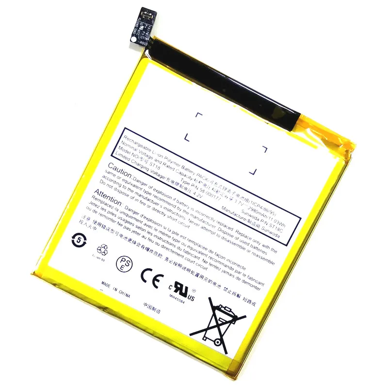 Westrock 2980mAh ST18 ST18C 58-000177 GB-S10-308594-060L Battery for For Amazon Fire 7 7th Gen 2017
Westrock 2980mAh ST18 ST18C 58-000177 GB-S10-308594-060L Battery for For Amazon Fire 7 7th Gen 2017