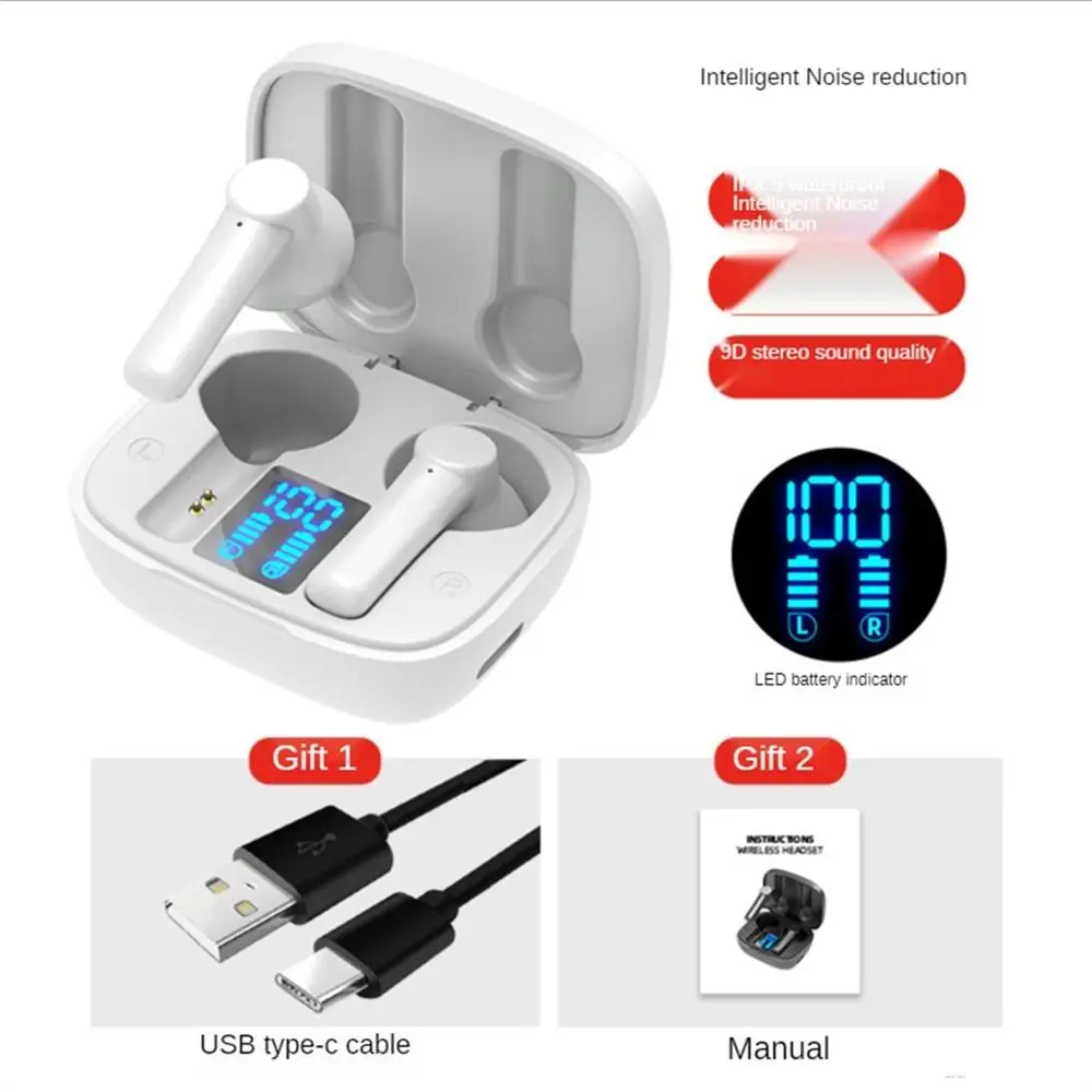 Lb-8 Bluetooth Earphone TWS Wireless Waterproof Bluetooth 5.0 With LED Digital Display
Lb-8 Bluetooth Earphone TWS Wireless Waterproof Bluetooth 5.0 With LED Digital Display
