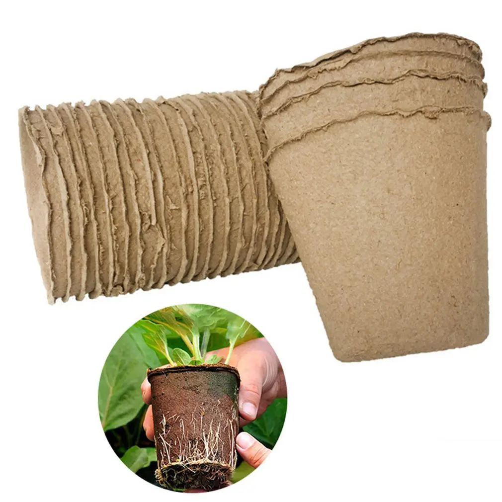 Round Degradable Pulp Peat Seedling Cup Seed Starter Pots Kits Garden Germination Nursery Pot Degradable
Round Degradable Pulp Peat Seedling Cup Seed Starter Pots Kits Garden Germination Nursery Pot Degradable