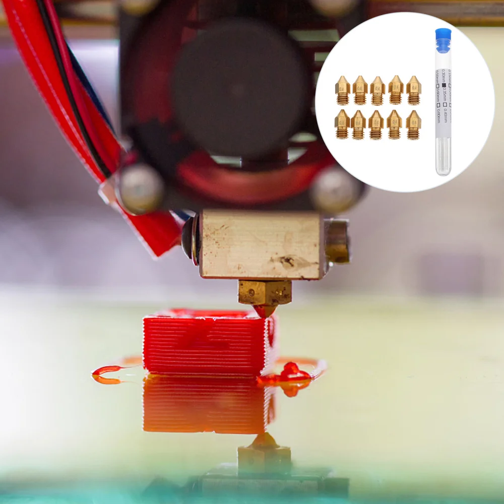 1 Set 3D Printer Accessories Cleaning Needles Brass Nozzles and Storage Tube 
1 Set 3D Printer Accessories Cleaning Needles Brass Nozzles and Storage Tube