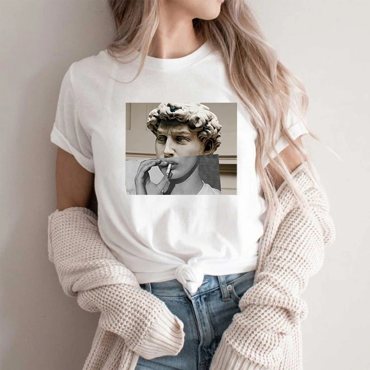 Funny Michelangelo T-shirt David Overthinker Michelangelo Inspired Tee Women Vintage Graphic Tees Harajuku Aesthetic Shirt Tops
Funny Michelangelo T-shirt David Overthinker Michelangelo Inspired Tee Women Vintage Graphic Tees Harajuku Aesthetic Shirt Tops