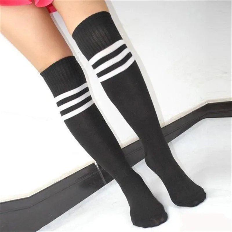 Women Men Stockings High Elastic Striped Knee High Sport Soccer Football Knee Socks Tube Running Stretch Long Socks
Women Men Stockings High Elastic Striped Knee High Sport Soccer Football Knee Socks Tube Running Stretch Long Socks