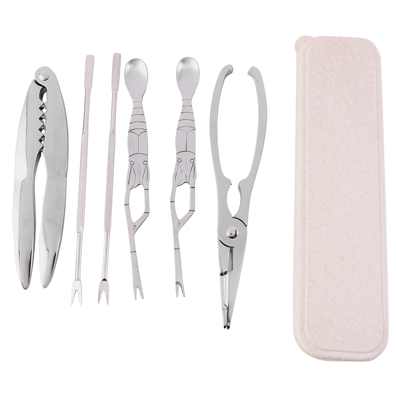 6Pcs Portable Home Eating Crabs Seafood Tool Creative Kitchen Auxiliary Tools Eco-Friendly Clips Forks With Storage Box
6Pcs Portable Home Eating Crabs Seafood Tool Creative Kitchen Auxiliary Tools Eco-Friendly Clips Forks With Storage Box
