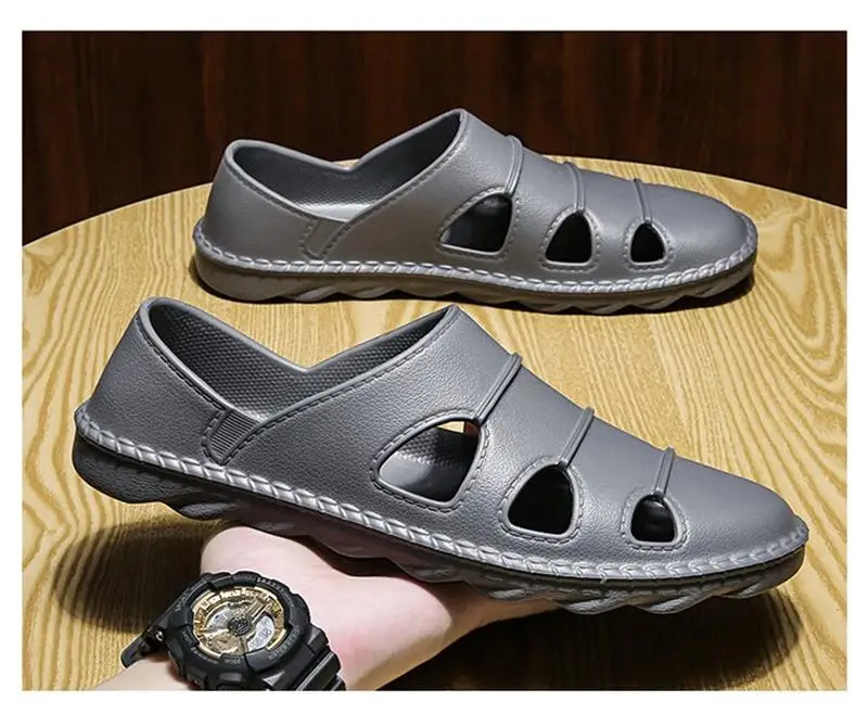 2021 New Men's Shoes Fashion Trend Solid Color PU Stitching Simple Baotou Hole Shoes Comfortable Summer Casual Shoes 3KC203
2021 New Men's Shoes Fashion Trend Solid Color PU Stitching Simple Baotou Hole Shoes Comfortable Summer Casual Shoes 3KC203