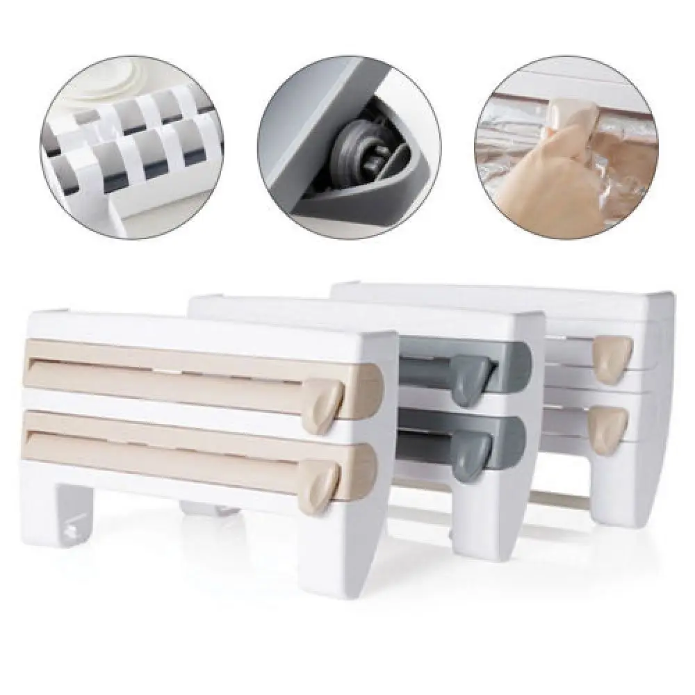Multifunctional Home Kitchen Film Sauce Bottle Storage Rack Paper Dispenser Preservative Film Rack Kitchen Accessory (White)
Multifunctional Home Kitchen Film Sauce Bottle Storage Rack Paper Dispenser Preservative Film Rack Kitchen Accessory (White)