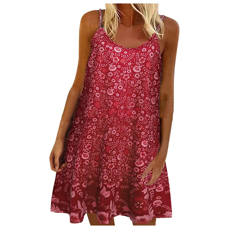 New Hot sale Flower Print Spaghetti Strap Dress Summer Short-Sleeve Women's Casual Loose Dress Plus Size S-5XL Female Clothing
New Hot sale Flower Print Spaghetti Strap Dress Summer Short-Sleeve Women's Casual Loose Dress Plus Size S-5XL Female Clothing