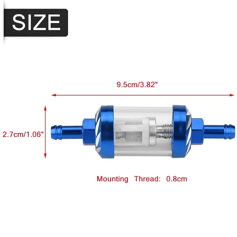 8mm Gas Fuel Filter Motorcycle Oil Filter Universal Black/Blue Gas Fuel Filter Scooter Oil Filter Gas Fuel Oil Filter
8mm Gas Fuel Filter Motorcycle Oil Filter Universal Black/Blue Gas Fuel Filter Scooter Oil Filter Gas Fuel Oil Filter