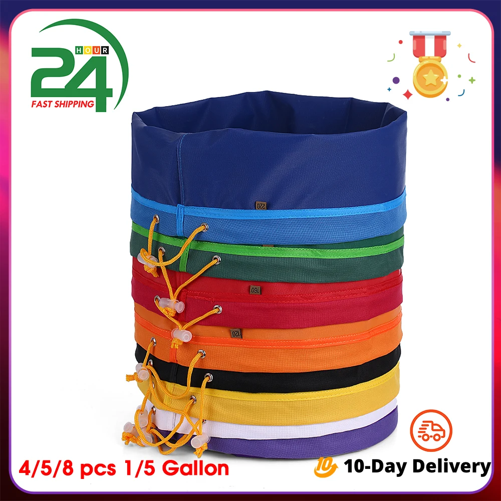 4/5/8 pcs 1/5 Gallon Filter Bag Bubble Bag Garden Grow Bag Hash Herbal Bags Essence Extractor Extraction Planting Growing Bags
4/5/8 pcs 1/5 Gallon Filter Bag Bubble Bag Garden Grow Bag Hash Herbal Bags Essence Extractor Extraction Planting Growing Bags