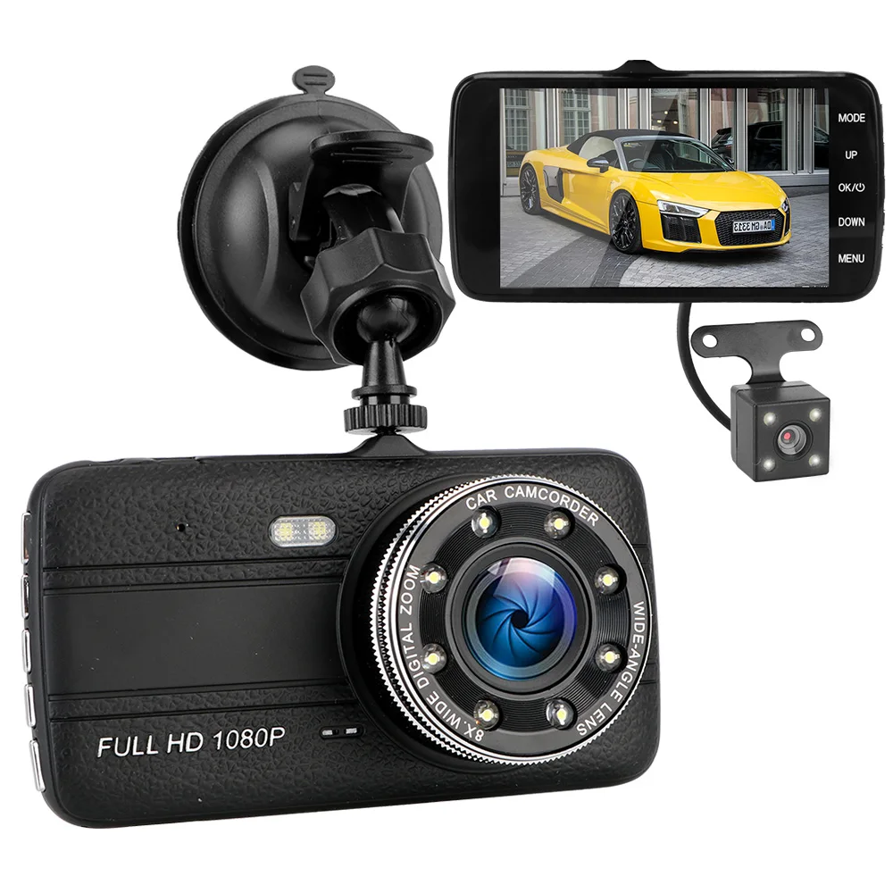 4" Screen 1080P Car DVR Dash Cam Camera Rear View Running Video Recorder DashCam Dual Lens Night Vision Automotive Accessories
4" Screen 1080P Car DVR Dash Cam Camera Rear View Running Video Recorder DashCam Dual Lens Night Vision Automotive Accessories