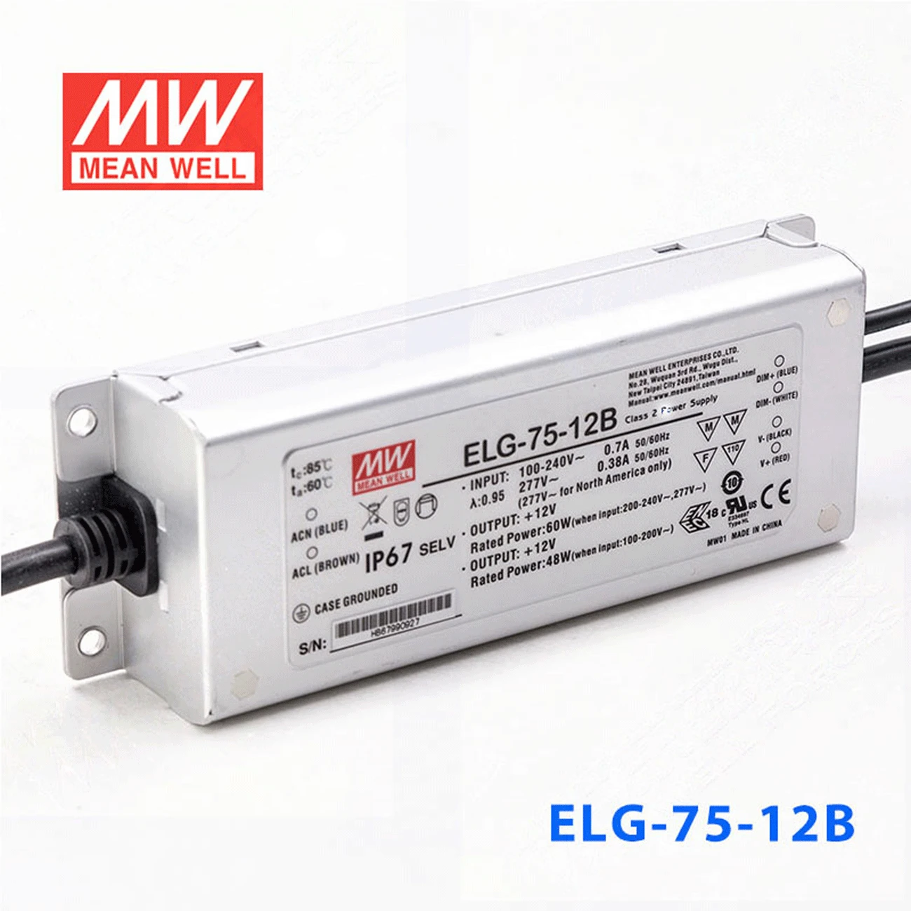 (Only 11.11)MEAN WELL ELG-75-12B-3Y (2Pcs) 12V 5A meanwell ELG-75 12V 60W Single Output LED Driver Power Supply B type
(Only 11.11)MEAN WELL ELG-75-12B-3Y (2Pcs) 12V 5A meanwell ELG-75 12V 60W Single Output LED Driver Power Supply B type